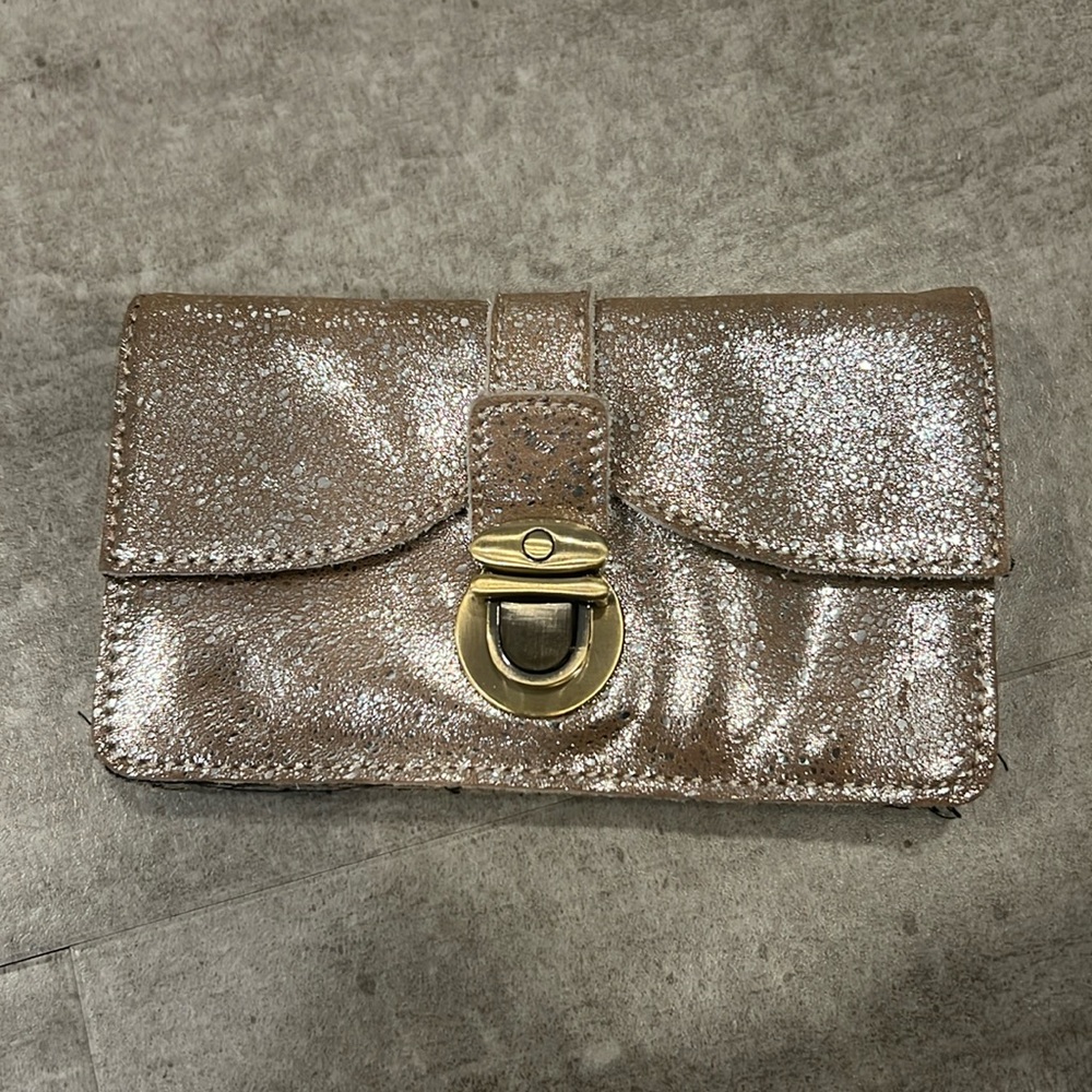 Anthropologie Gold Metallic Wallet or Purse